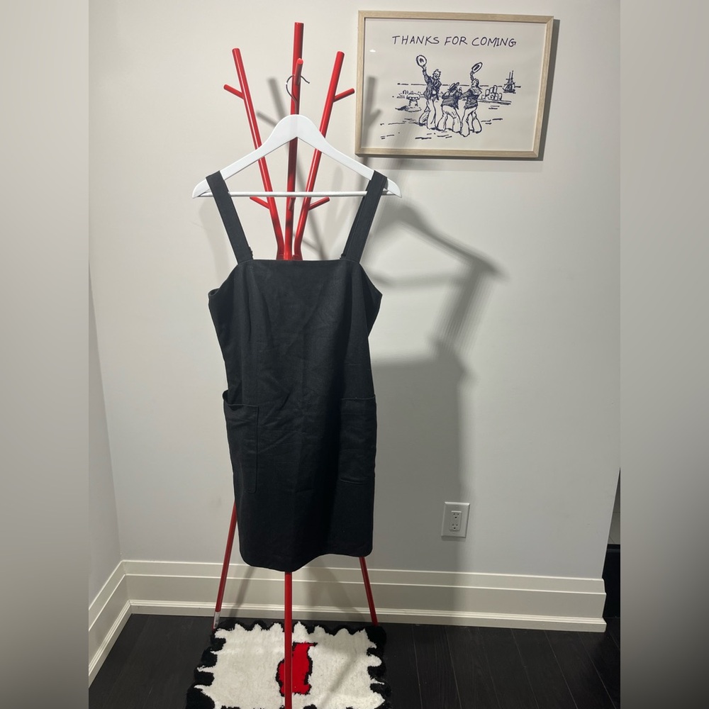 Club Monaco black suspender mini dress - 8
